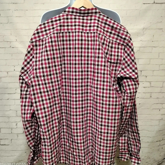 Bonobos Men's Sz XXL Slim fit Shirt Button Up Long Sleeves Dark pink maroon - Picture 4 of 9